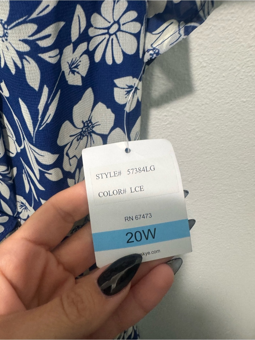 NWT Gabby Skye Blue Floral Midi Dress - Women's - Picture 5 of 8